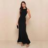 Women's Sleeveless Backless Twisted Bodycon Long Dress, Street Style Sexy Slimming Party Dress for European American Crossborder