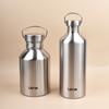 2L Trinkflasche für Sport Große Kapazität Edelstahl Sportflasche Einlagiger Becher Metallflasche Trinkgeschirr Camping Sport