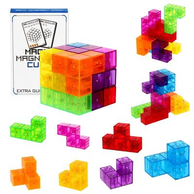 Permanent Puzzle Blocks, 7-Piece Set, Magnetic Toy, Playful Magnetic 3D Puzzle, Educational Toy, Colorful Magnetic Building Blocks, Creativity,
