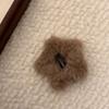 Plush Solid Color Star Hair Clip for Women Y2k Simple Hollow Design BB Clip Hairpin Girl Side Clip Cute Hair Accessories