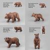 Wild Brown Bear Pvc Figurine Collection With Realistic Design For Young Children