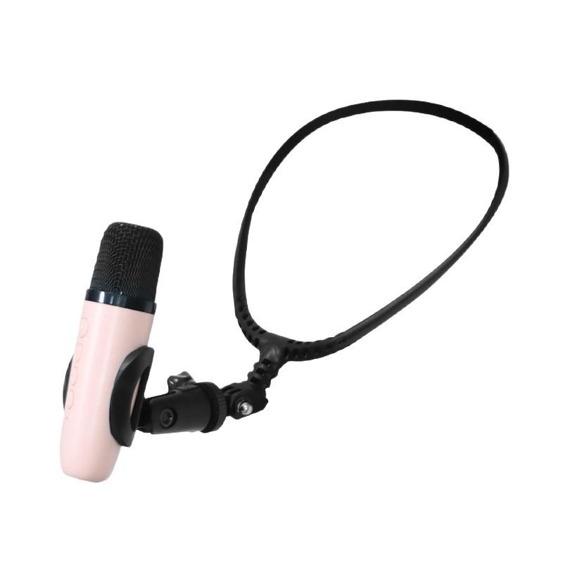 Neck-mounted Microphone Bracket Holder HandFree Neck Microphone Stand Adjustable Hands Free Brace Mic Holder