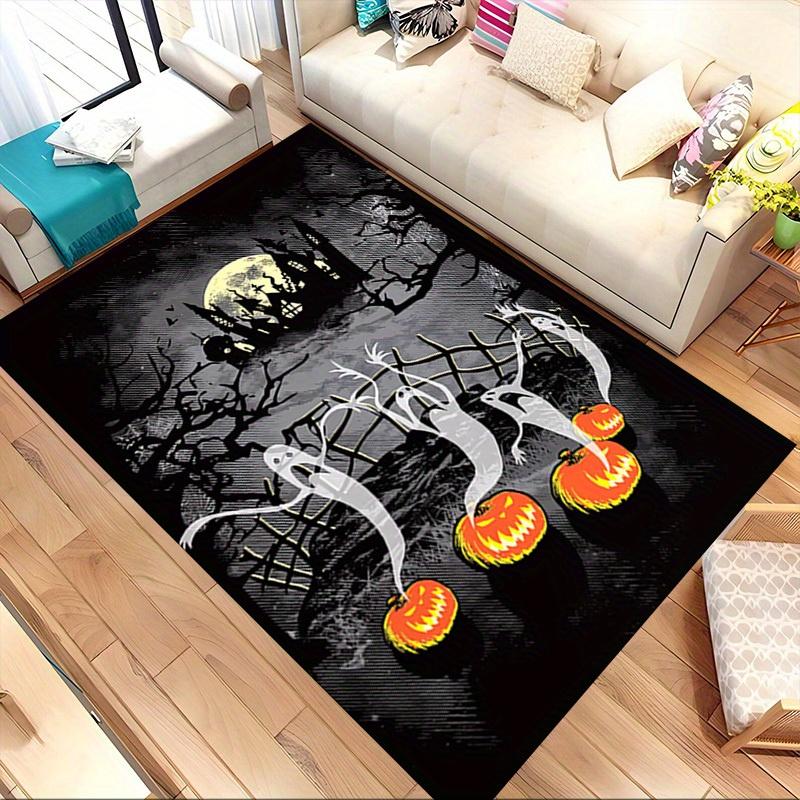 1pc Halloween Ghosts Themed Rug for Home Decor, Non-slip Office Carpet, Chair mat, Outdoor Mat, Christmas and Halloween gifts-0731077