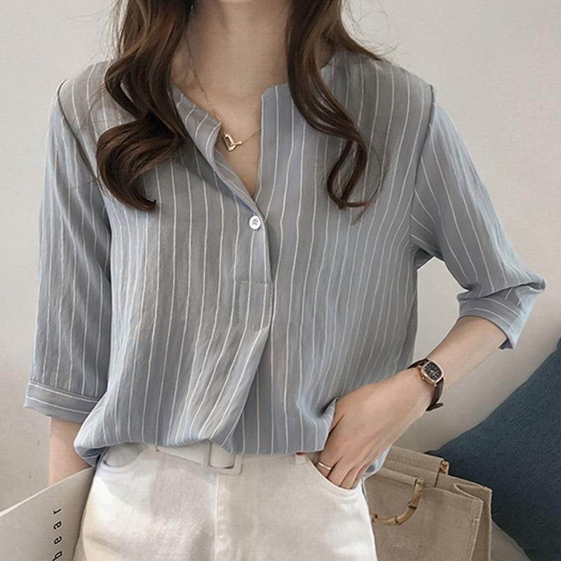 Buy Women's Tops Striped Casual Blouse 