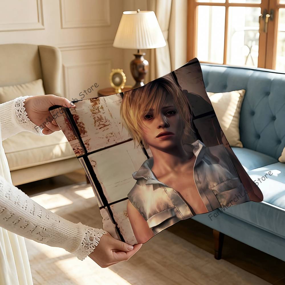 HHeather Mason SSilent Hill 3 Pillow Case Plush Fabric Soft Pillowcase Double Sided Print Sofa Cushion Cover Throw