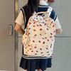 New Backpack Small Backpack Girls' Elementary School Junior High and High School Student School Bag Nylon Cute Strawberry Print Backpack Girl