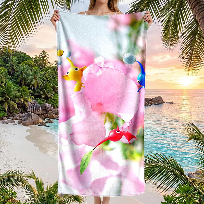Large Beach Towel Quick Dry Absorbent Towel For Beach IndoorPikmin