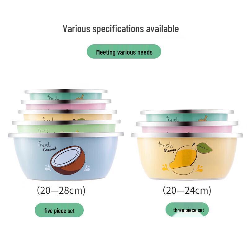 Meichu Stainless Steel Cartoon Condiment Bowl Set