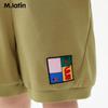 M.Latin Boys' Summer Knit Shorts with Woven Label