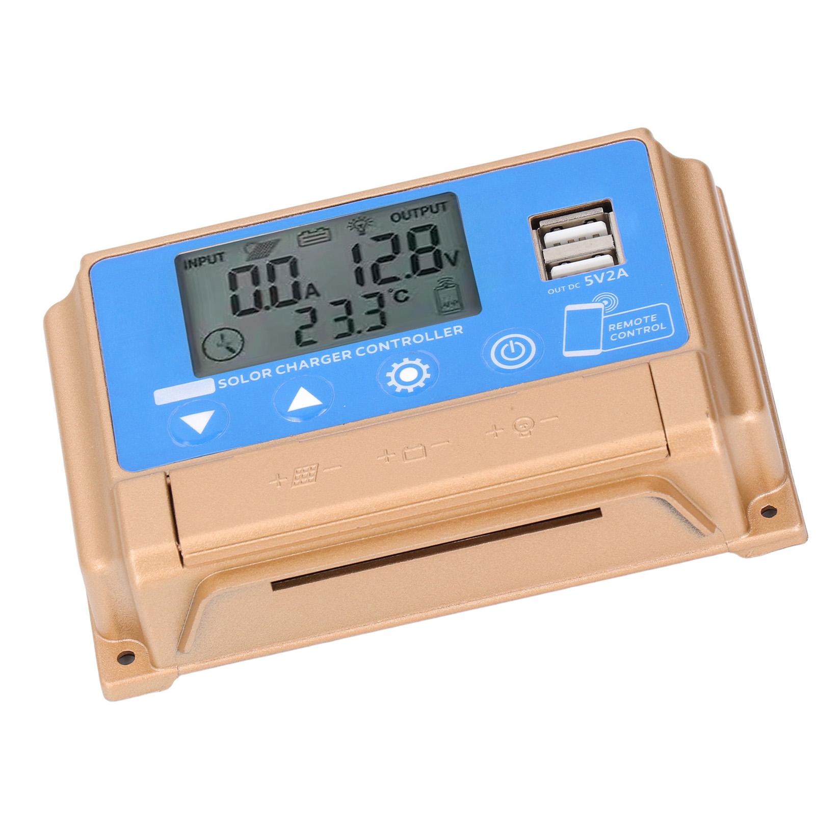 Intelligent Solar Panel Regulator Solar  Controller Dual USB MPPT Intelligent Solar Panel Regulator with Bluetooth 12V 24V 30A