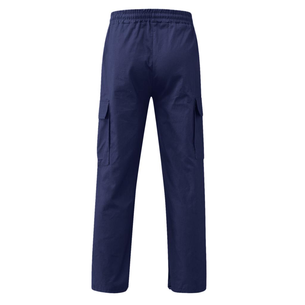 Boys' Elastic Waist Cargo Sweatpants with Multiple Pockets - Loose Fit Casual Jogger Pants for Big Kids