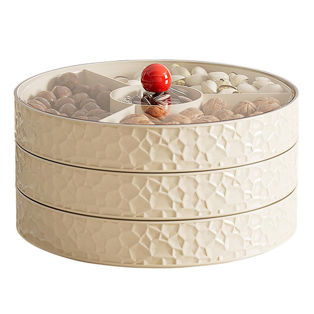 Einfache Mehrgitter-Fruchtschale Melonenkern-Bonbons Aufbewahrungsbox für Wohnzimmer