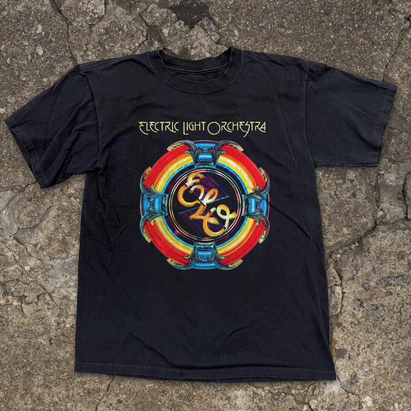 VTG Electric Light Orchestra ELO Anniversary Unisex Black T-shirt Size S-5XL XXXXL