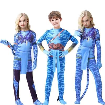 Halloween Cosplay Avatar Kinder Bühnenkostüm Held Erwachsener Overall Strumpfhose Kostüm
