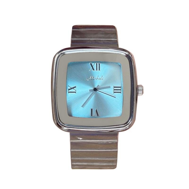 Square Watch Fashionable Large Dial Atmospheric Domineering Steel Belt Women'S Watch