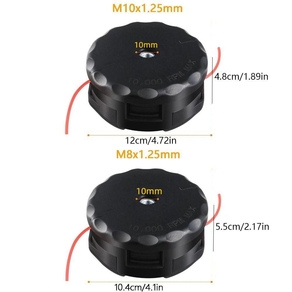Universal String Trimmer for Head Grass Cutting Line Head for M10*1.25/M8*1.25 Lawn Mower