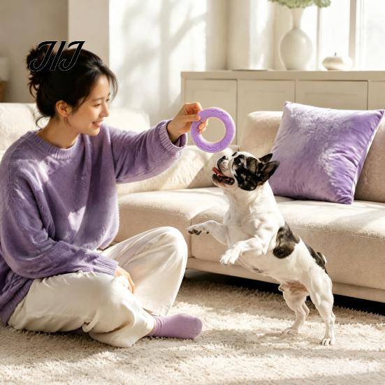 Pet Cooling Summer Essentials Dog Chew Toy, Popsicle Ice Freezer Donut Shape Toys Teeth Cleaning Reusable Freeze Toy for Heat Relief Durable
