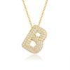 Letter Pendant Necklace 925 Silver Plated 18K Gold Collarbone Chain Fashionable Versatile Moissanite Chain