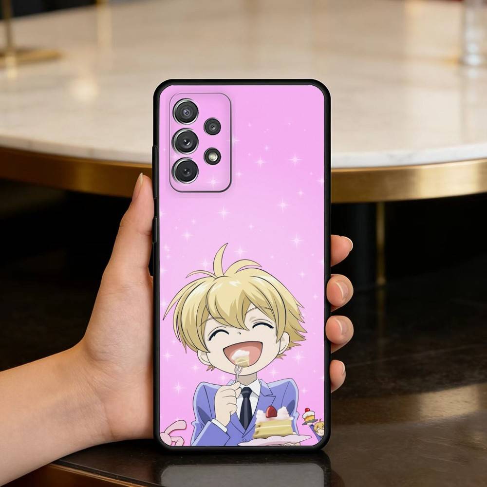Ouran High School Host Club Phone Case For Samsung Galaxy A73,A72,A71,A70,A53,A52,A51,Soft Silicone Black Cover