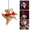 Cartoon Dancing Bear Plush Doll Room Bedside Pendant Bear Plush Accessory Bear Plush Ornament for Bag and Key Decorating