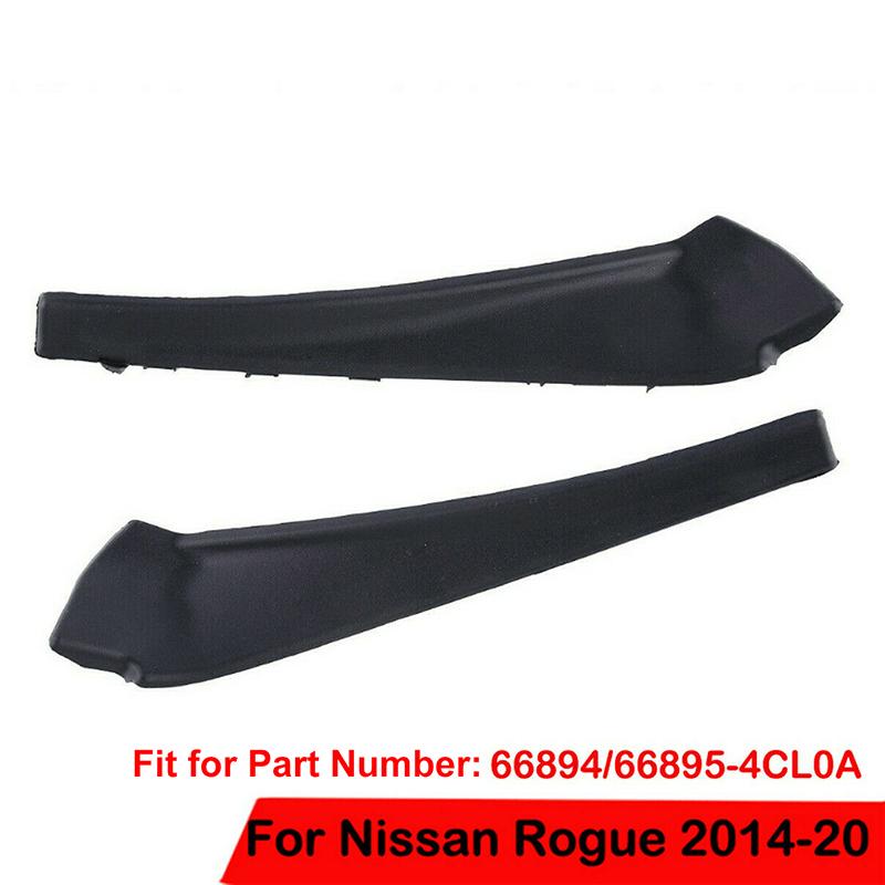 Pair Car Front Side Windshield Wiper Cowl Extension Trim Cape Black Grille Outer Cover for Nissan Rogue 2014-2020 Exterior Parts