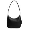 Swinger 23 Solid Color Fashion Zipper Closure Leather Shoulder Bag Medium Women's Black