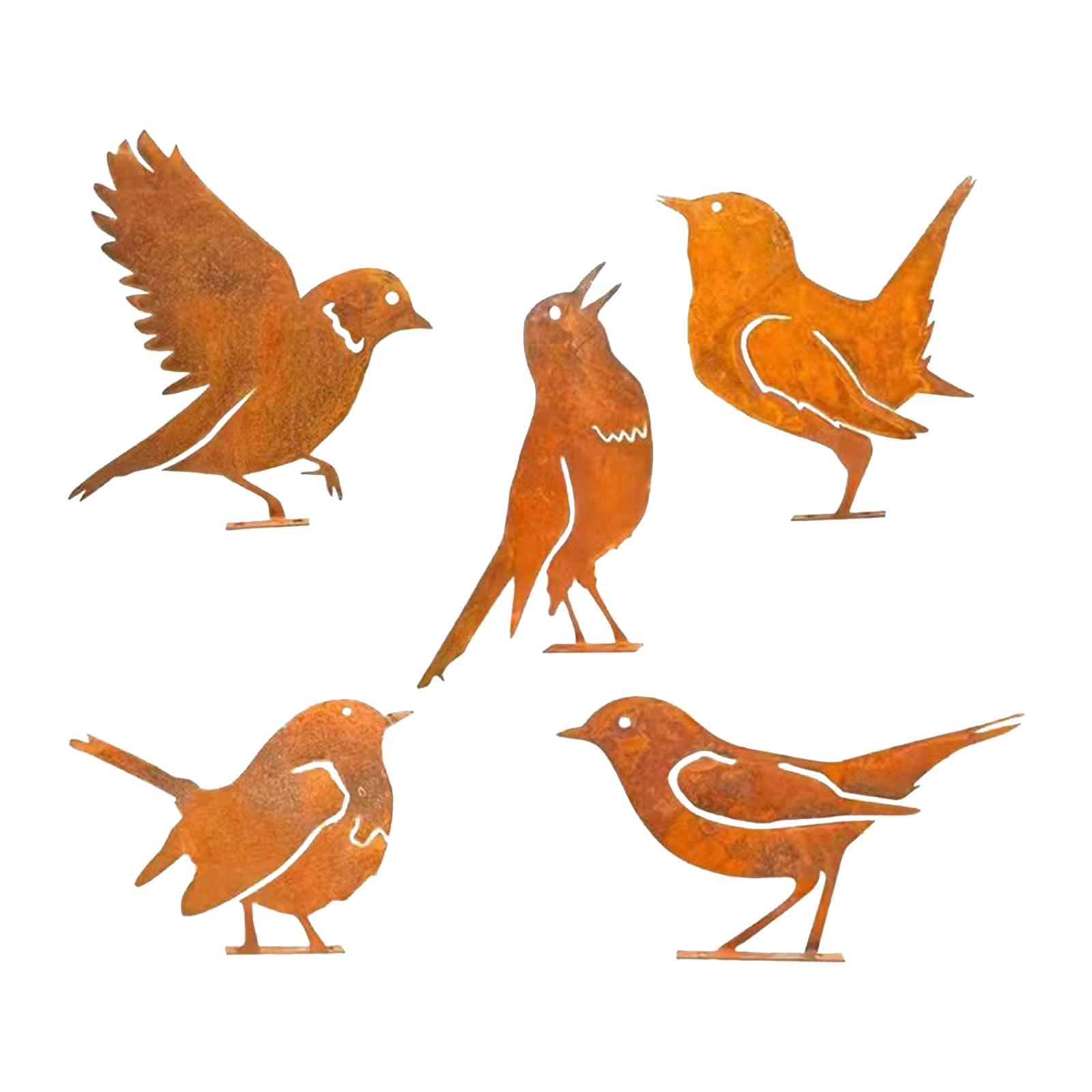 

Rustic Metal Bird Decoration Yard Ornaments Garden Silhouette Figurine for Outdoor Art Display