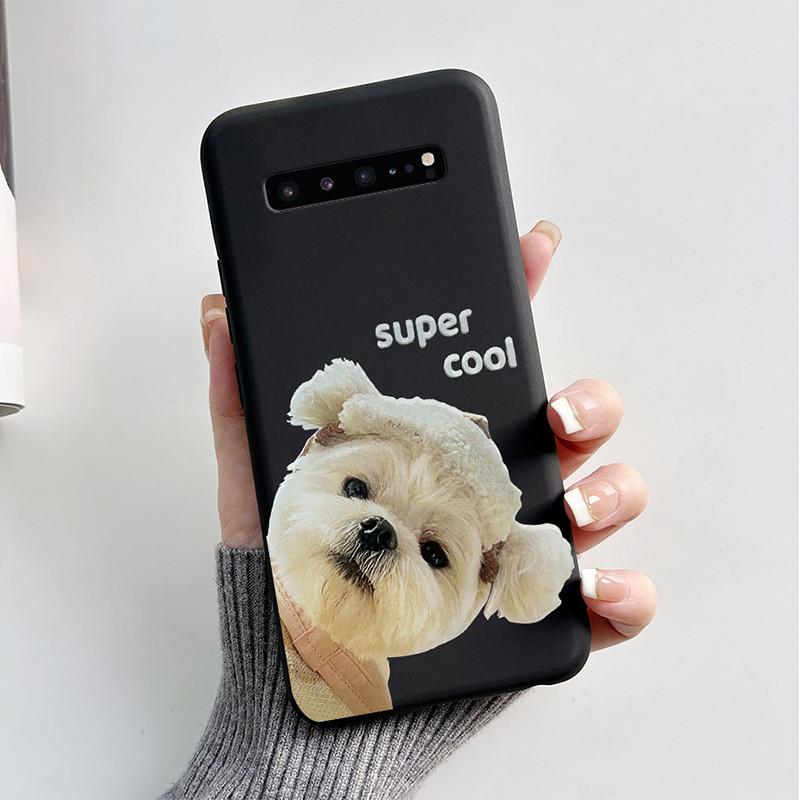 For Samsung S10 5G Case Cute Cartoon Soft Silicone Matte Slim Protective Phone Cover For Samsung Galaxy S10 5G G977N Case Coque