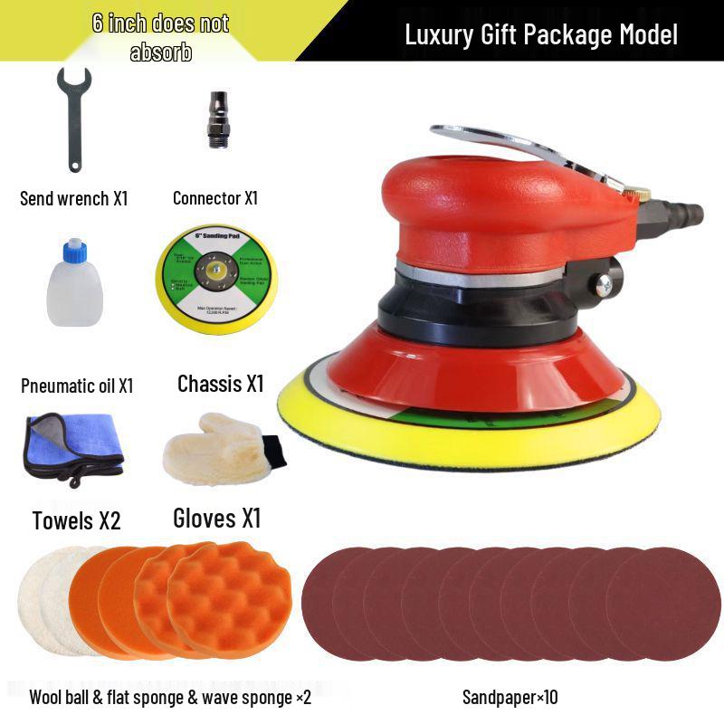 5" & 6" High-Speed Pneumatic Sander and Polisher, Model 313 Handheld Air Grinder