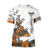 Bull Riding Sports Men's T-Shirt 3D Print Graphic Short Sleeve Round Neck T Shirts Fashion Casual 2024 Unique Design Tee Shirts