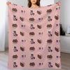 Cookie Cat Multi-Sticker Pack! Throw Blanket Outdoor Soft Blanket for Picnic Beach Camping
