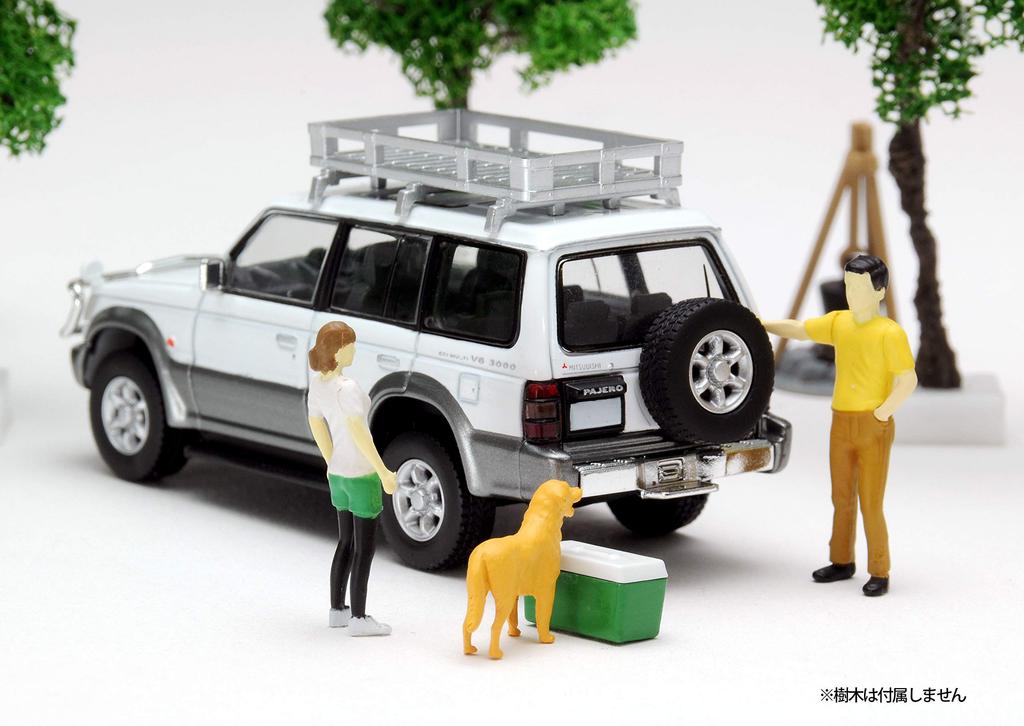 Geocolle 64 01a Camping Mitsubishi Pajero Wide VR with Exclusive Accessories Completed Miniature Car Set 1/64 #CarSnap (TLV-NEO Mid-Roof Color) &