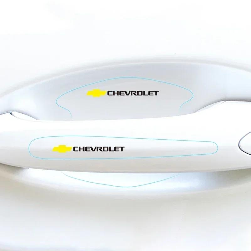 8pcs Car Decals Door Handle Bowl Protective Stickers for Chevrolet Silverado AVEO CAPTIVA CRUZE IMPALA MALIBU SPARK Corvette