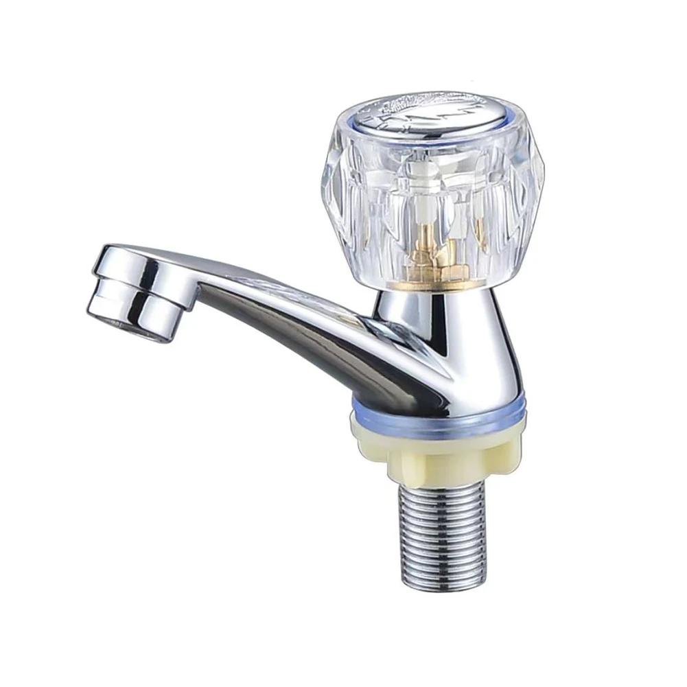 

1pc Basin Faucet Zinc Alloy Bathroom Wash Basin Faucet Deck Mount Single Hole Cold Tap Balcony Home Hotel Toilet Faucet