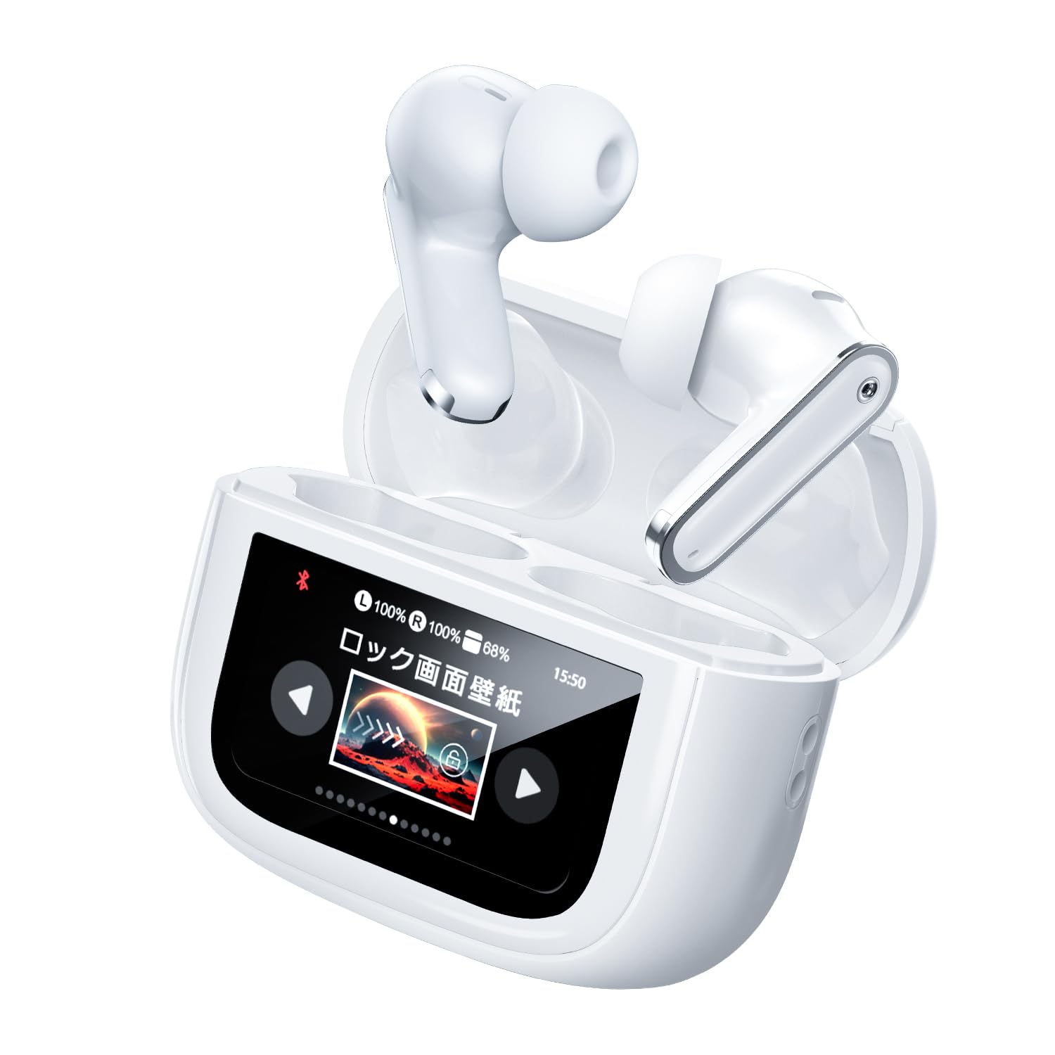 

Wireless HiFi Bluetooth Fully Independent Touch Instant Connection via Open Fast Automatic ENC Noise Up to 50 Hours of Continuous Gaming IPX7 білий