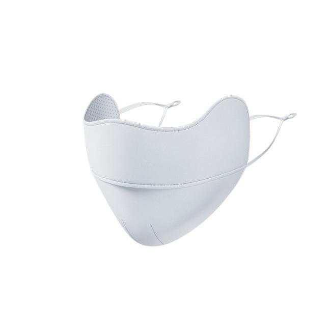 Women's Ice Silk UV Protection Face Mask - Breathable Nylon with Blush Gradient