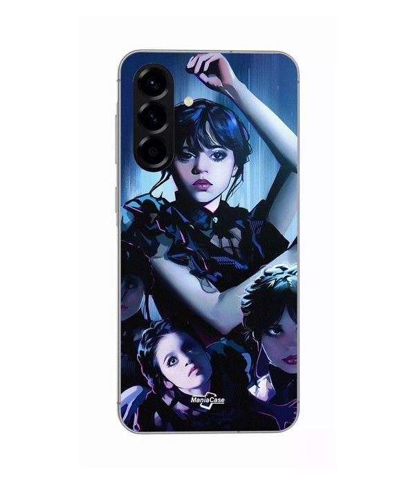 Cover - Maniacase - Samsung Galaxy A56 - Silicone - Nero - Mercoledì Addams nero