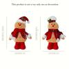 Merry Christmas Knitted Gingerbread Man Plush Doll Creative Christmas Decoration for Scene Setting Hotel and Mall Decor