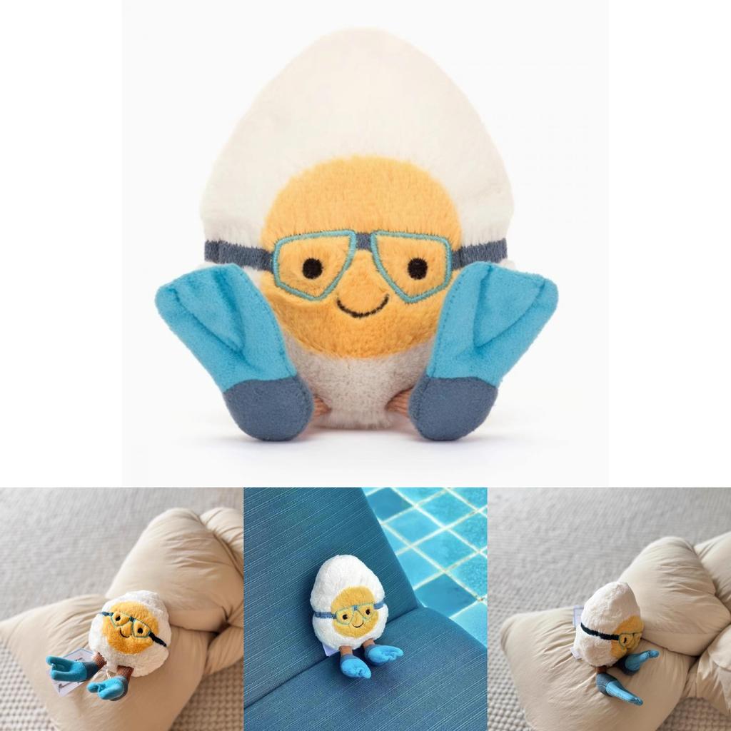 Plüsch Wasser Gekochtes Ei Puppe Mit Tauchmaske Für Kinder Geschenk Und Taschenzubehör