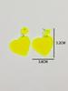 New Valentine's Day Heart Acrylic Earring for Women Girls Glitter Colorful Love Shape Drop Earrings Fashion Jewelry Gifts