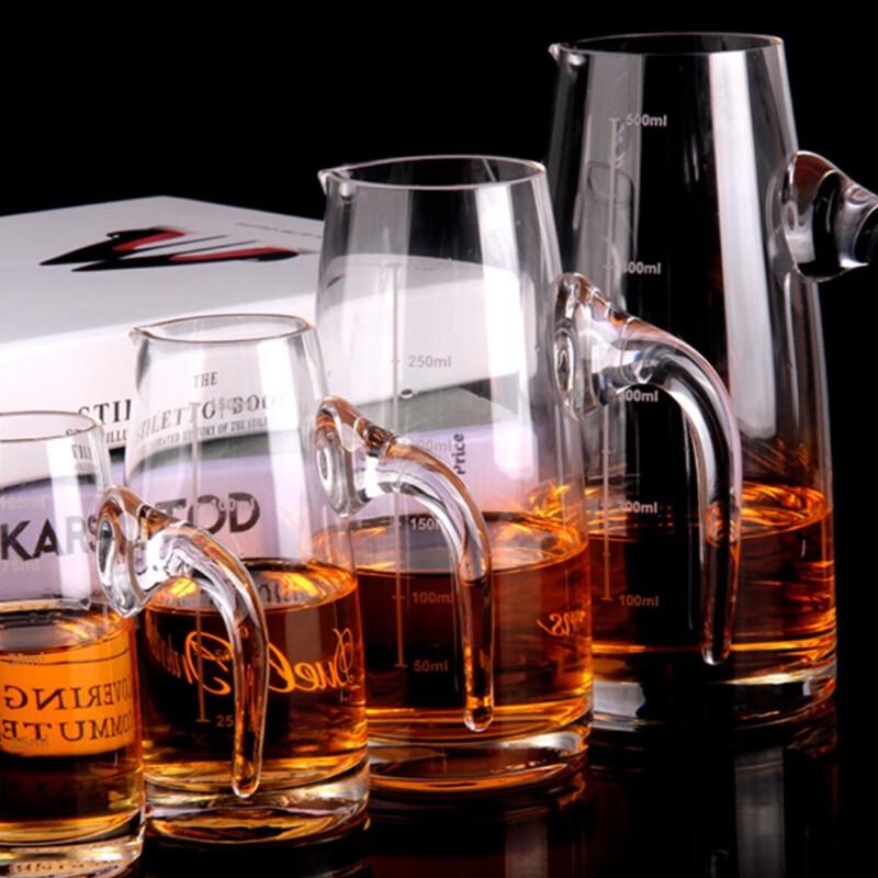 Fleventz Crystal Glass Wine Decanter with Scale