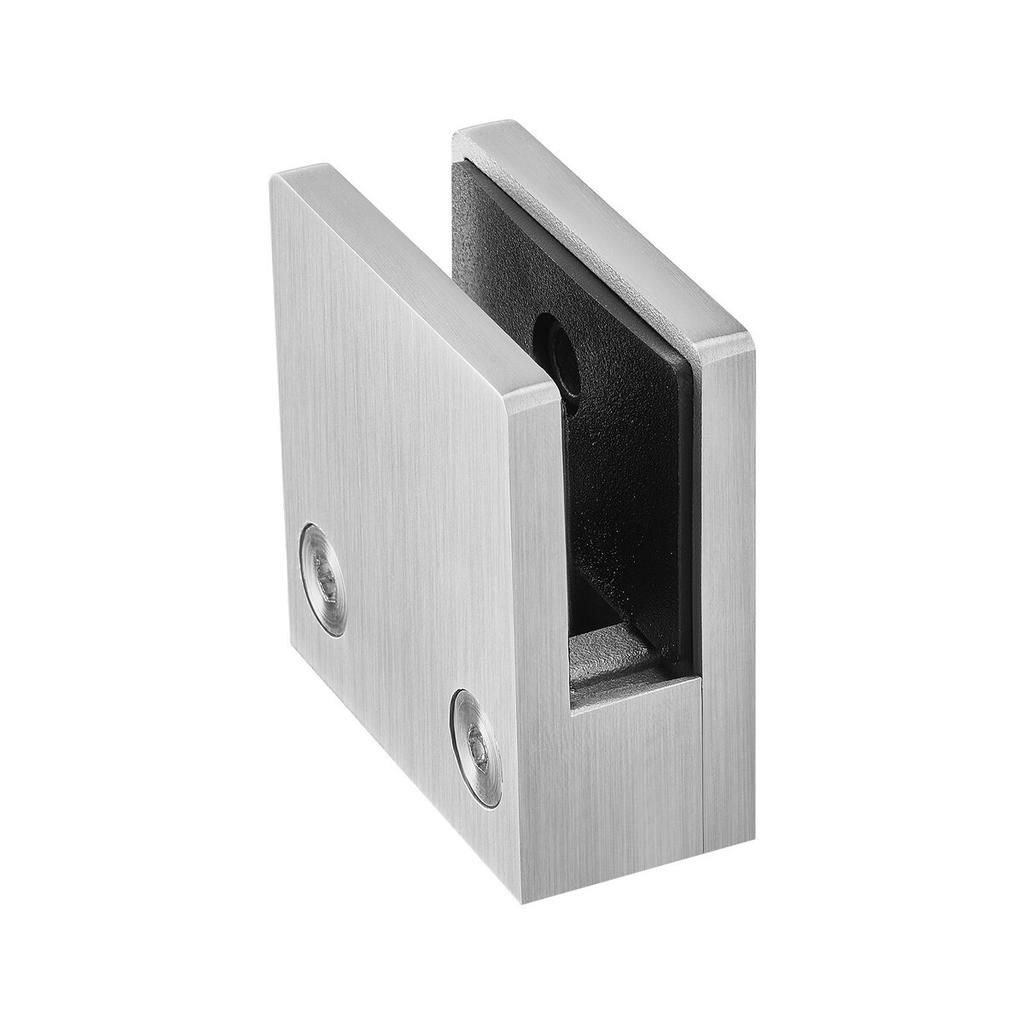 Glass Clamp 4 PCS Square Railing Bracket for 0.31 "-0.47 " Glass Silver