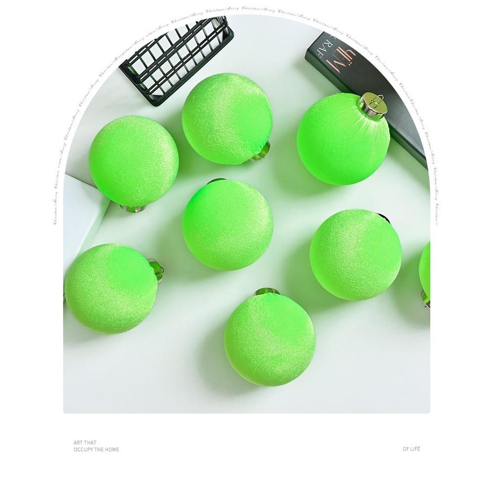 Tree Decoration Set with Velvet Finished Christmas Balls and Strong Plastic Build Featuring Hanging Loops for Easy Placement