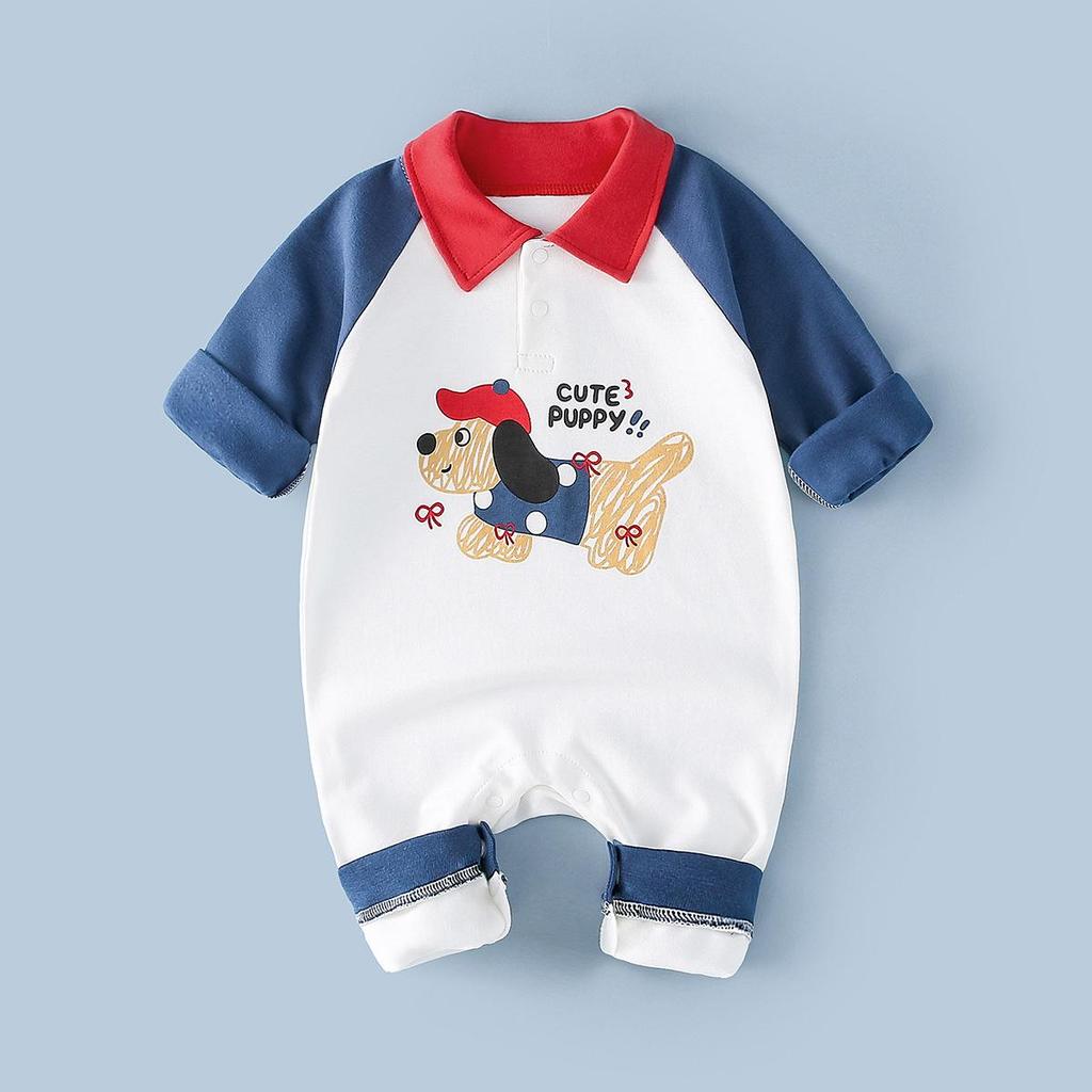 Newborn Unisex Cotton Rompers: Long Sleeve Onesies for Spring & Autumn