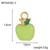 CARLIDANA Fashion Moon-shaped Multi-color Oil-dripping Gold Plated Stainless Steel Pendant Heart Apple Accessories DIY Jewelry