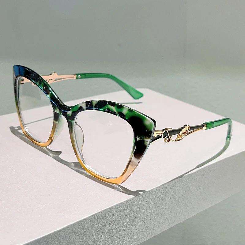 

GM LUMIAS Oversize Cat Eye Glasses Women Fashion Multi-color Blue Light Blocking Optical Frames Trendy Chic Design Decor Eyewear transparent lenses