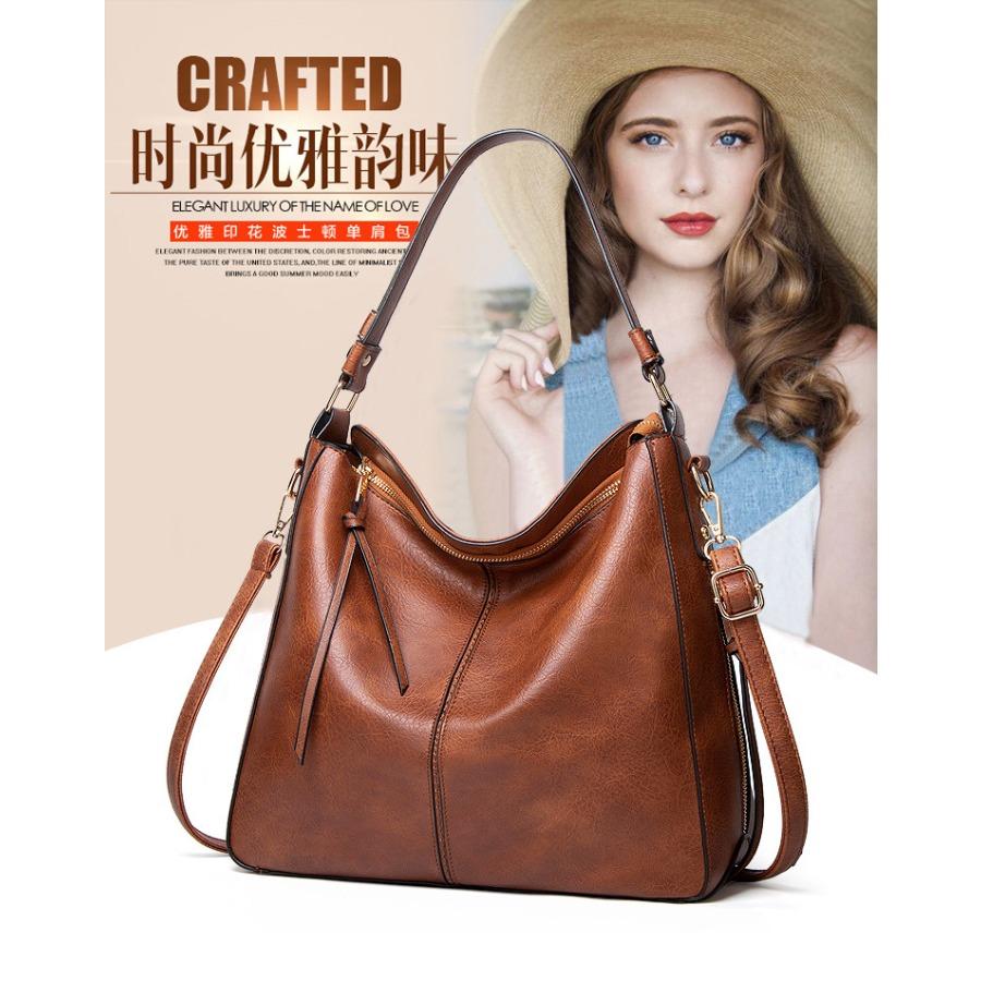 Neue Taschen Herbst Neue Damen Tasche Tragbare Schulter Umhängetasche PU Damen Tragetasche Große Kapazität Tasche
