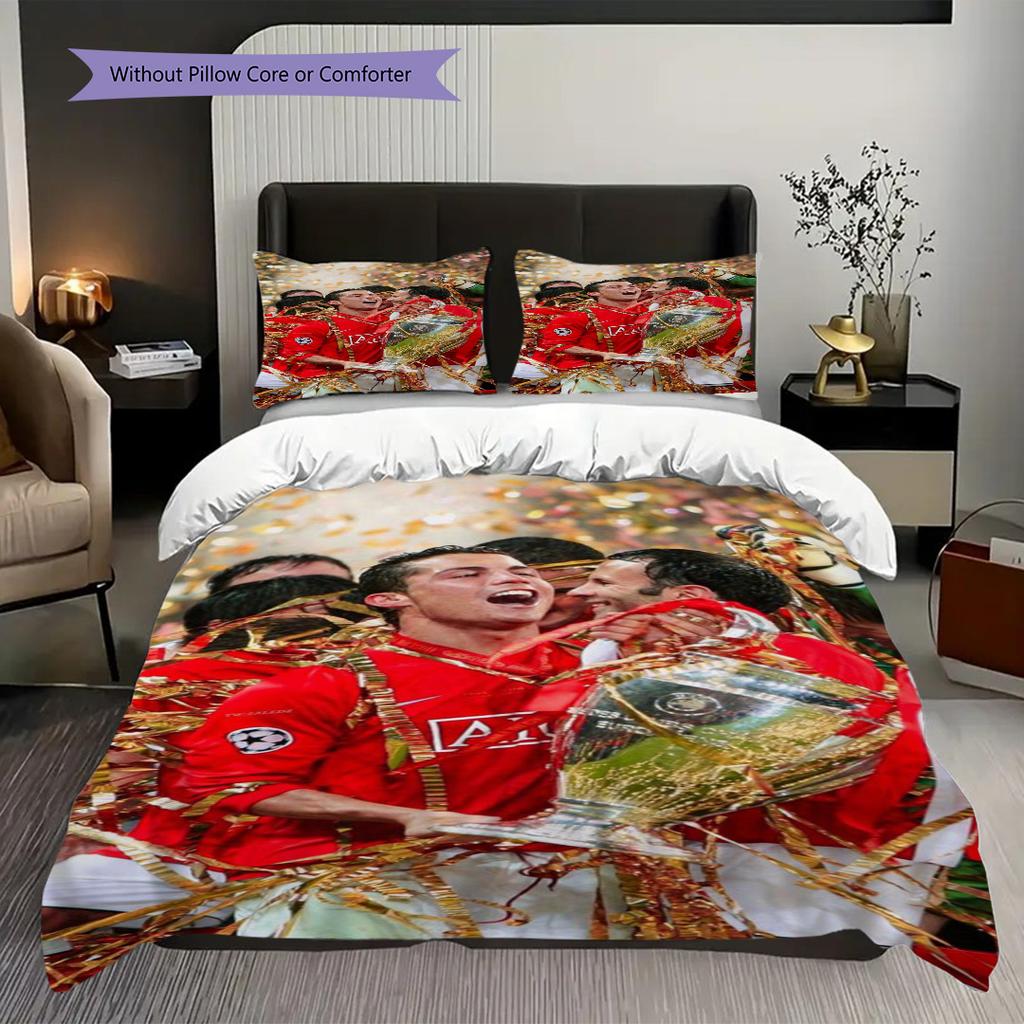 Cristiano Ronaldo Champions Legacy Glory Triumph Threepiece Set Without Core 1 Duvet Cover 2 Pillowcase Without Core Duvet Cover And Pillowcase