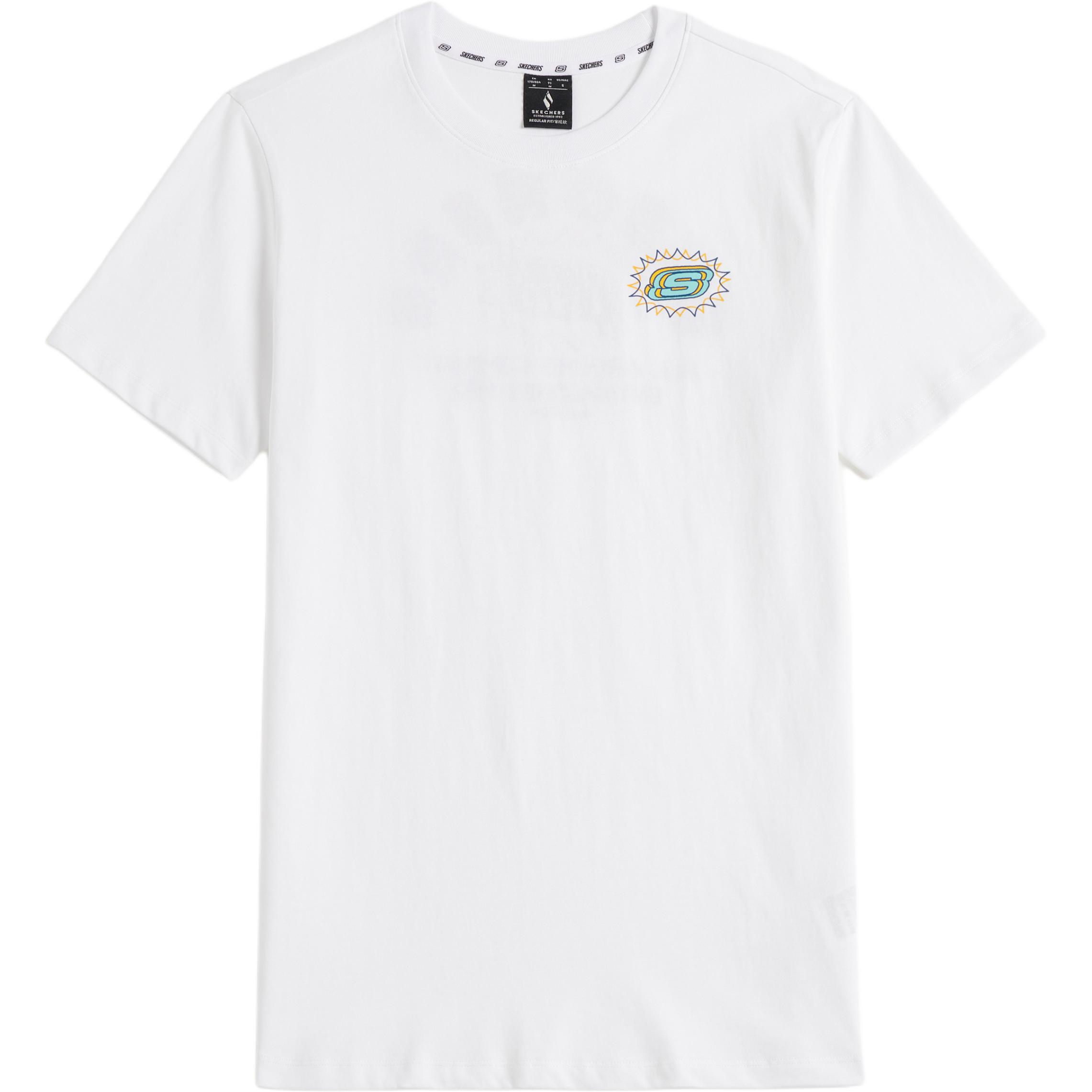 Skechers Fashionable Comfortable Soft Skin-Friendly Short Sleeve T-Shirt Unisex tops White FHL122U237-0019 XXL