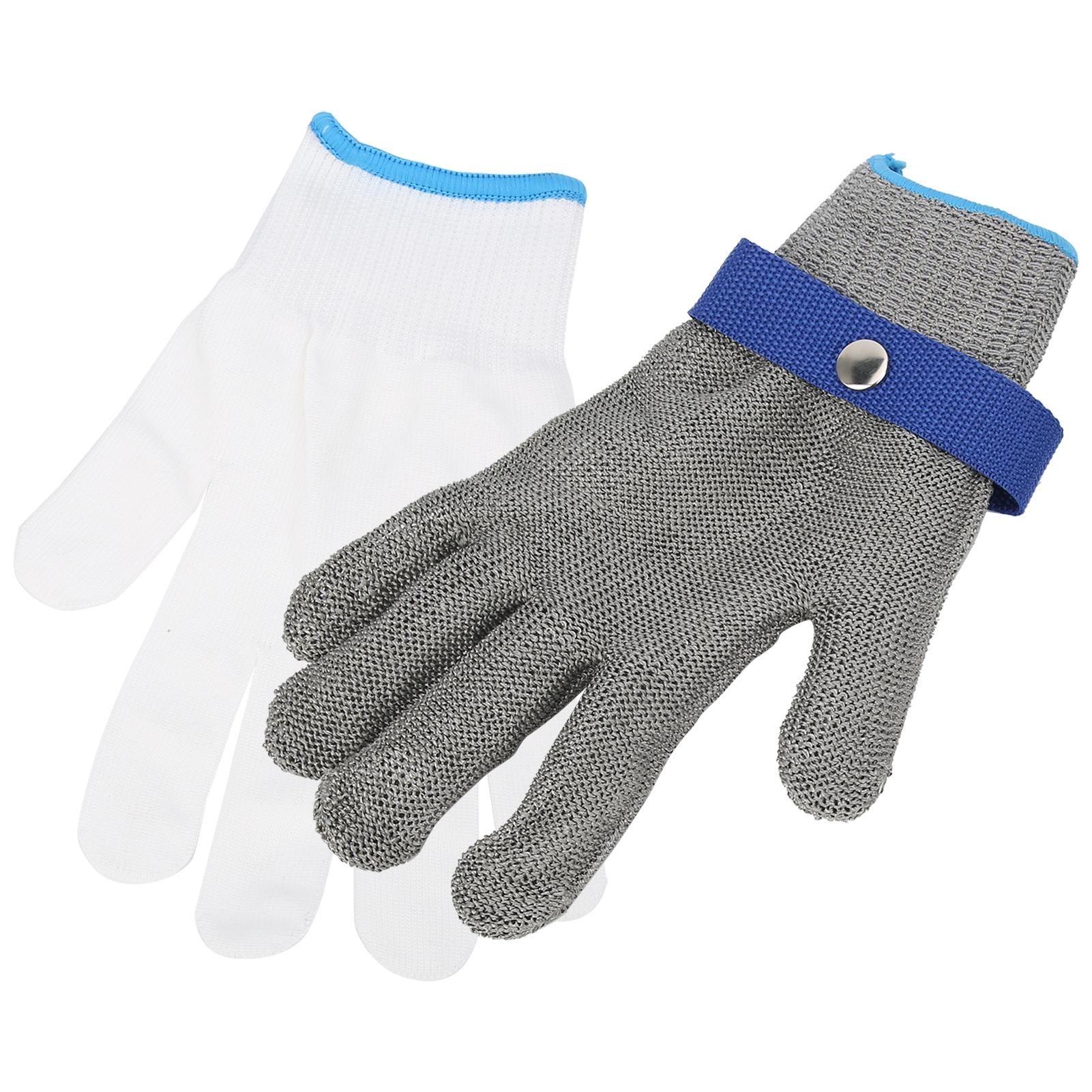 AntiCutting Steel Gloves Level 5 Safety Universal Stainless Steel for Hand Protection(XXXL ) stainless steel